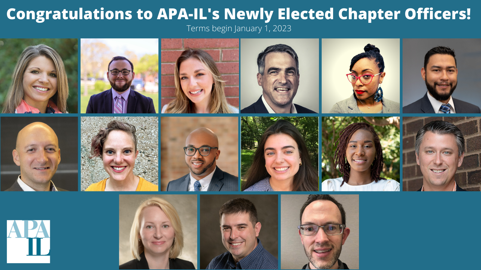 Congratulations to APA-IL's Newly Elected Chapter Officers for 2023-24!