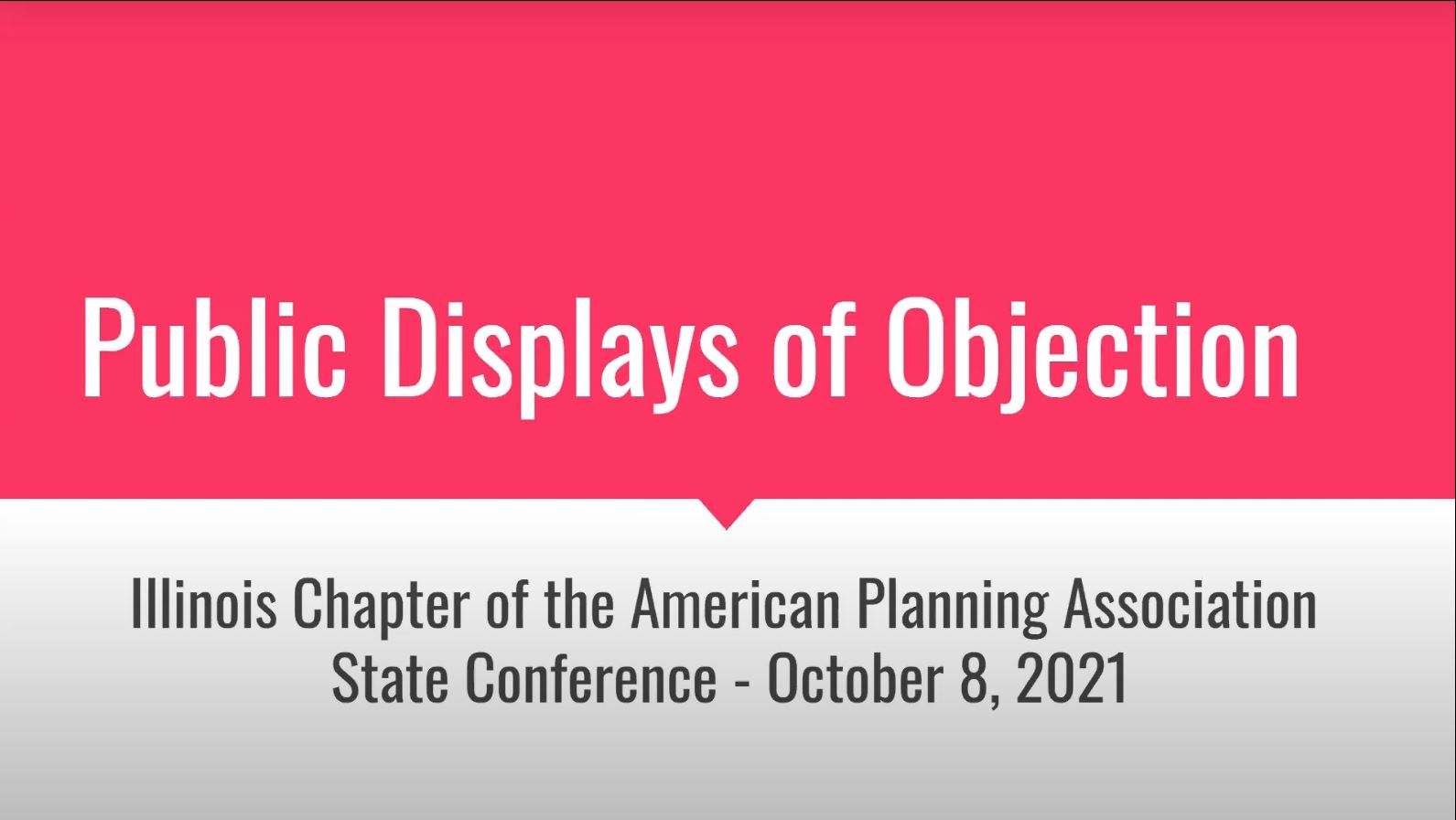 Recording Available! Public Displays of Objection Webinar