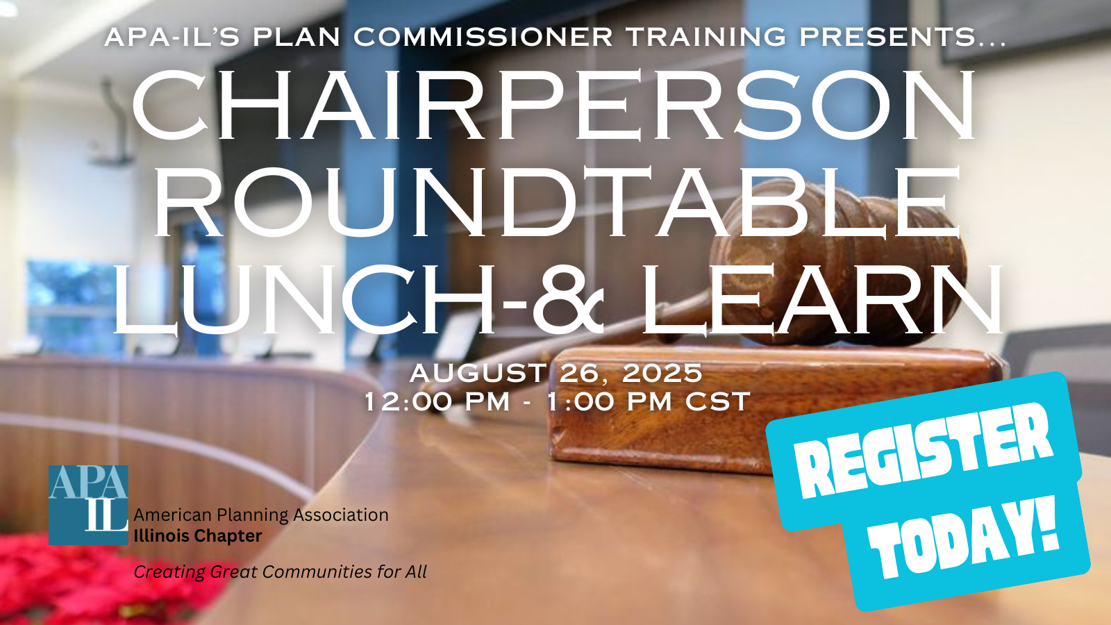 Register for the APA-IL's Chairperson Roundtable on 8/26/25